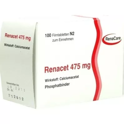 Acetato de calcio: prospecto, dosis y beneficios – Renacare 475 mg comprimidos recubiertos con película