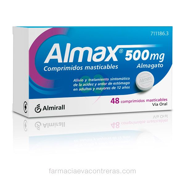 Almax 500 mg: Comprimidos Masticables para el Dolor de Estómago – Prospecto