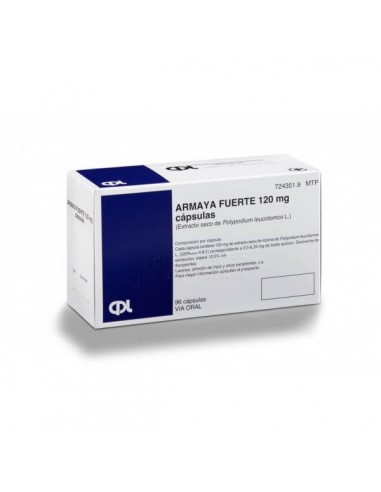 Armaya Fuerte 120 mg: Efectos secundarios y prospecto de cápsulas duras