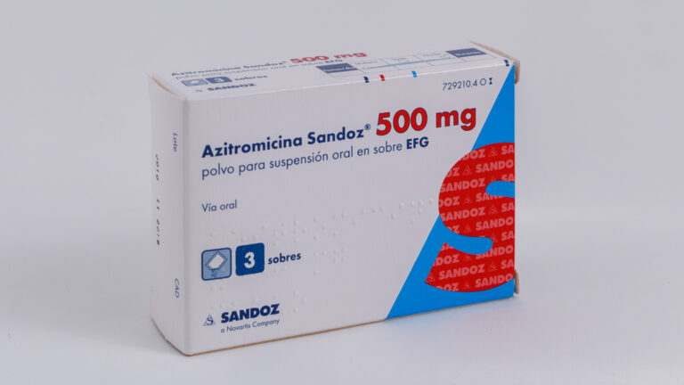 Azitromicina Sandoz 500 mg: Prospecto y uso del polvo para suspensión oral en sobre EFG