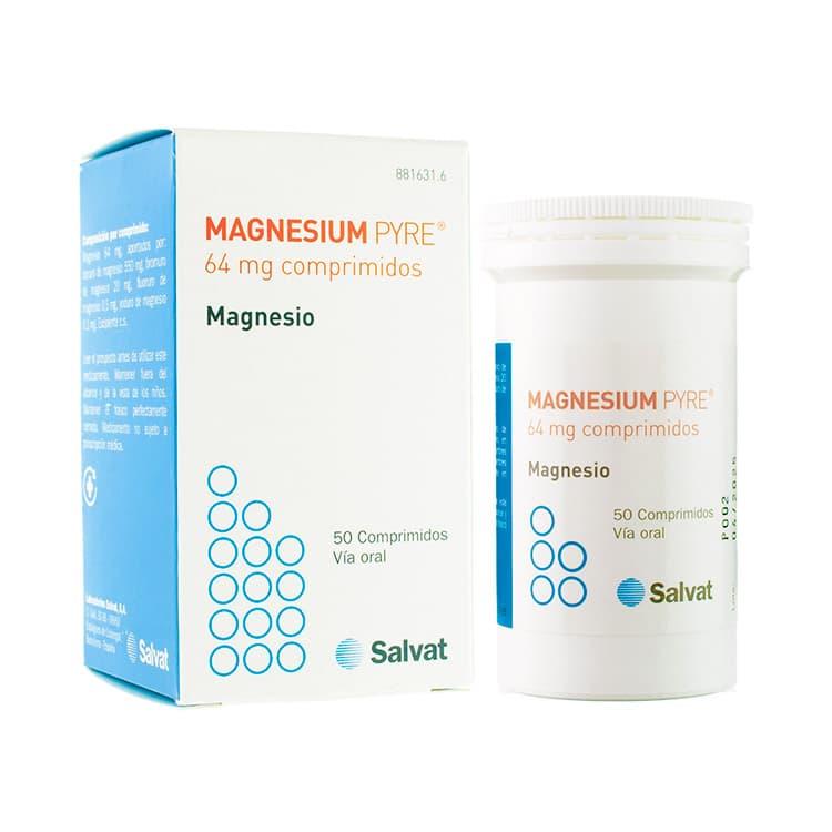 Beneficios del Magnesium Pyre 64 mg: para qué sirve y prospecto de los comprimidos