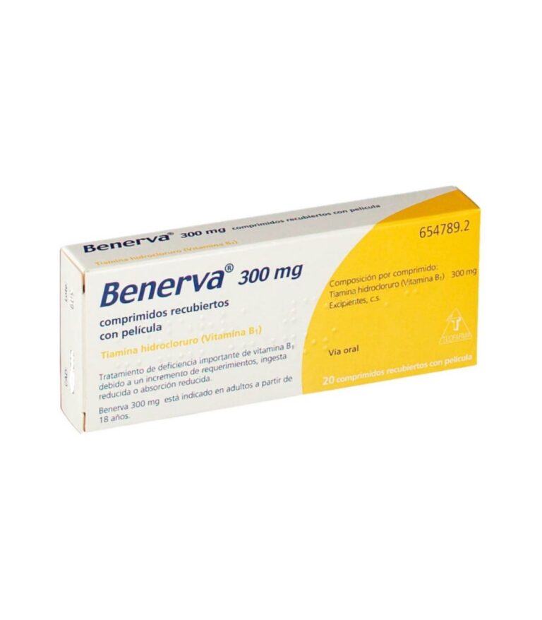 Benerva y Benadon: prospecto de 300 mg de comprimidos recubiertos con película