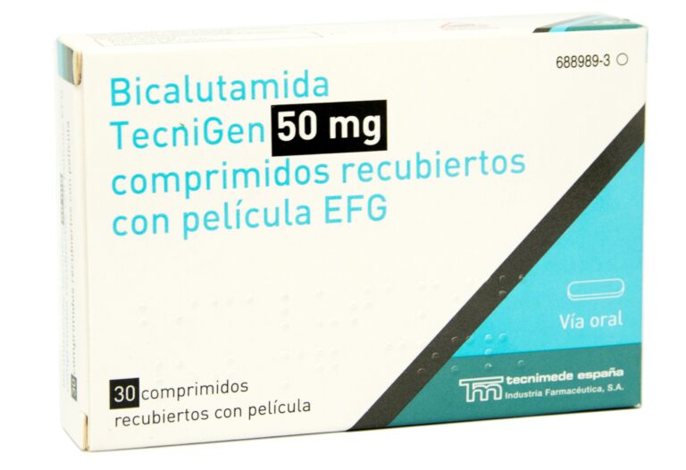 Bicalutamida Ratiopharm 50 mg: Ficha Técnica, Comprimidos Recubiertos con Película EFG