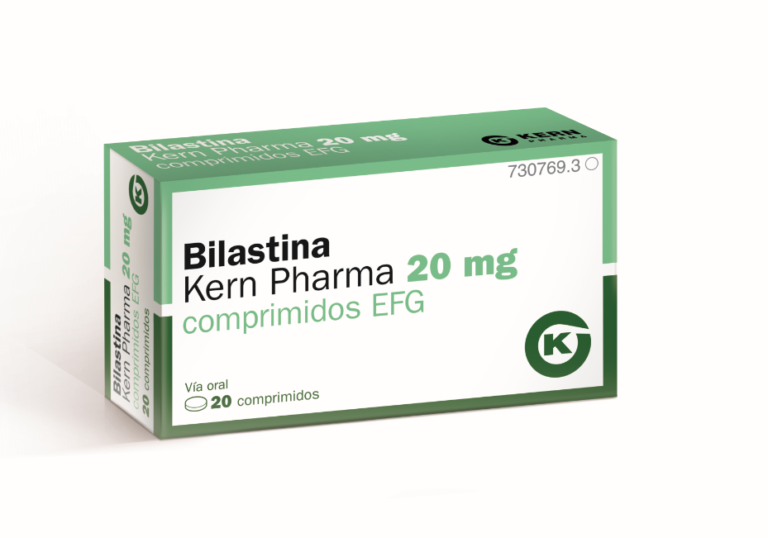 Bilastina Kern Pharma 20 mg: Prospecto y dosis de comprimidos EFG