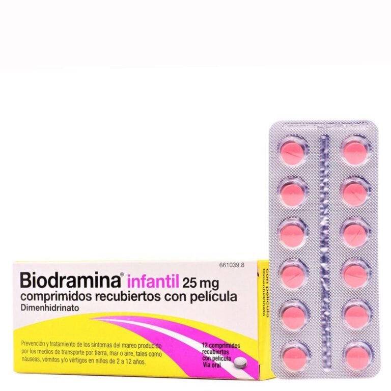 Biodramina Infantil: Prospecto, dosis y composición de las pastillas 25 mg