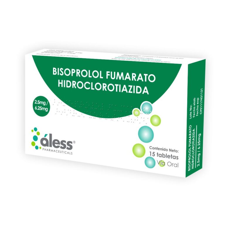 Bisoprolol con hidroclorotiazida: Prospecto, dosis y efectos (Teva 10/25 mg)