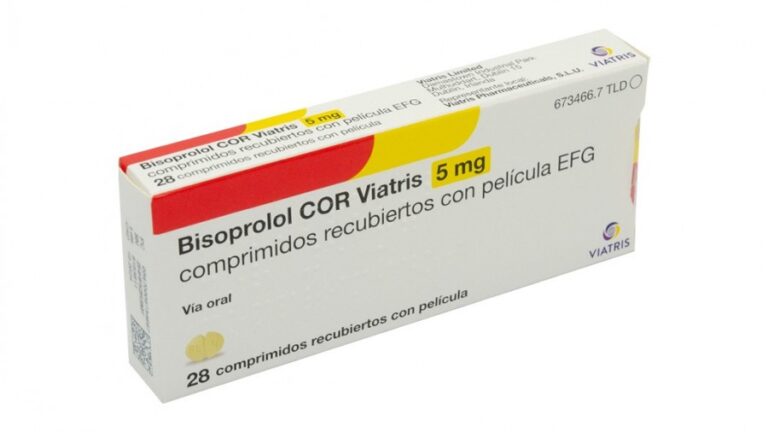 Bisoprolol Cor Viatris 5 mg: Prospecto, Comprimidos Recubiertos y Película EFG