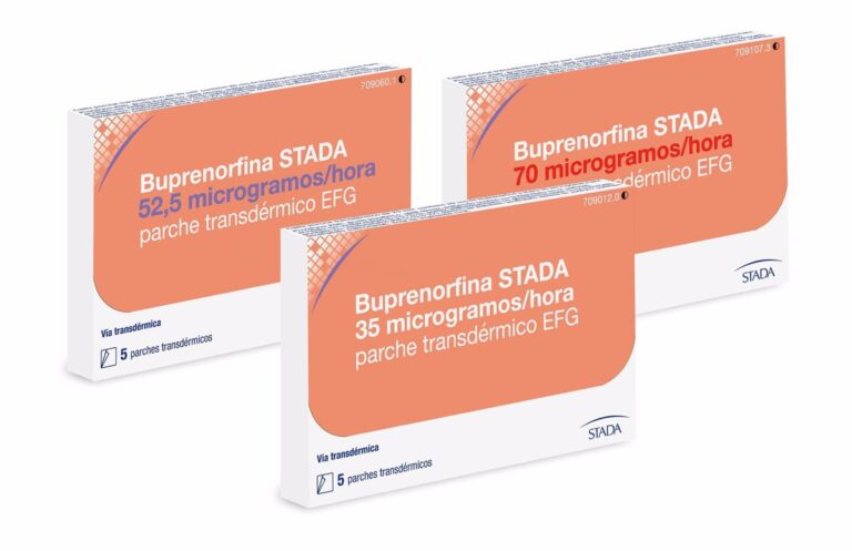 Buprenorfina Semanal Stada 10 microgramos/hora: Parche transdérmico de liberación continua