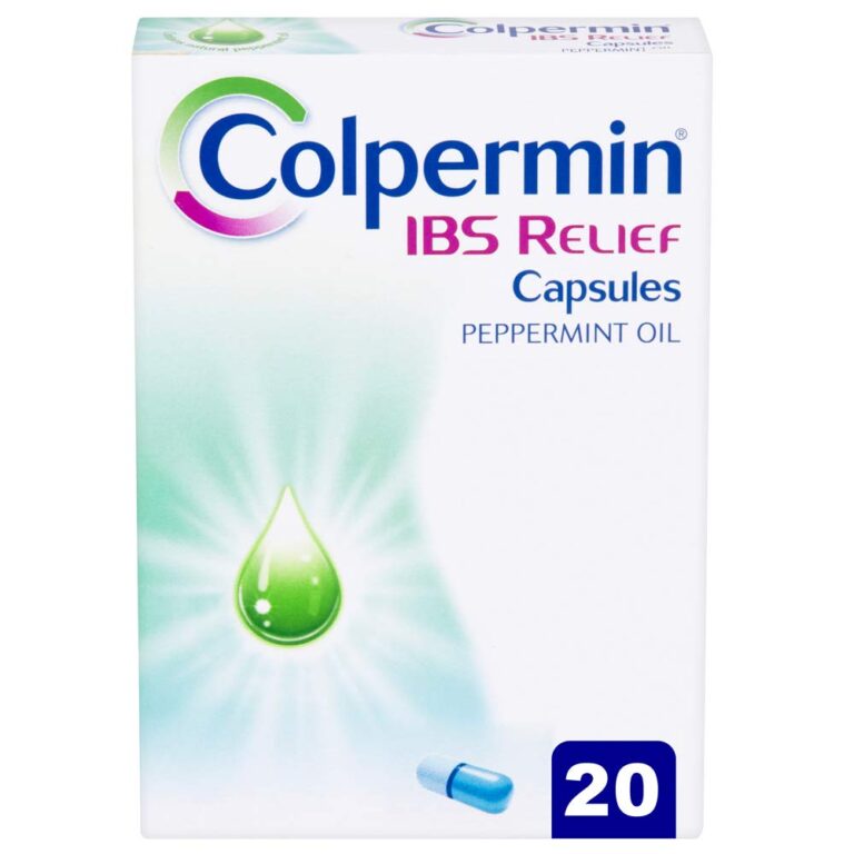 Cápsulas de menta: usos y beneficios del prospecto Colpermin 187 mg