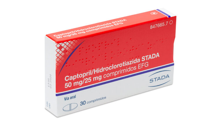 Captopril con Hidroclorotiazida Stada: Prospecto, dosificación y efectos secundarios