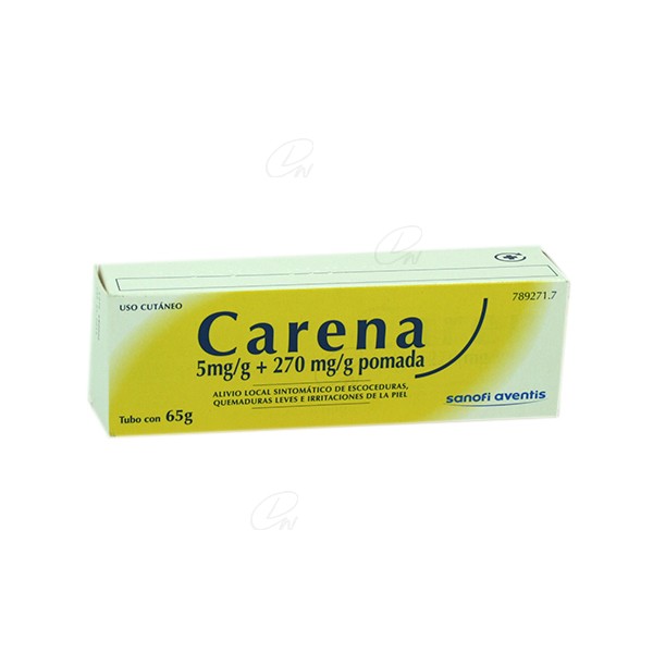 Carena Crema: Ficha Técnica, Usos y Beneficios de la Pomada 5 mg/g + 270 mg/g