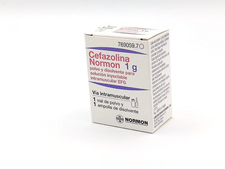 Cefazolina 1 g: prospecto, polvo y disolvente para inyección intravenosa EFG.