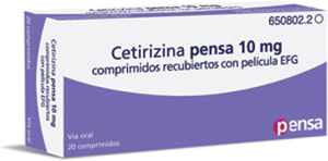 Cetirizina Pensa 10 mg: Prospecto y modo de uso de los comprimidos recubiertos con película EFG