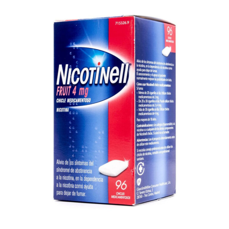 Chicles de nicotina: precio, prospecto y beneficios del Nicotinell Fruit 4mg