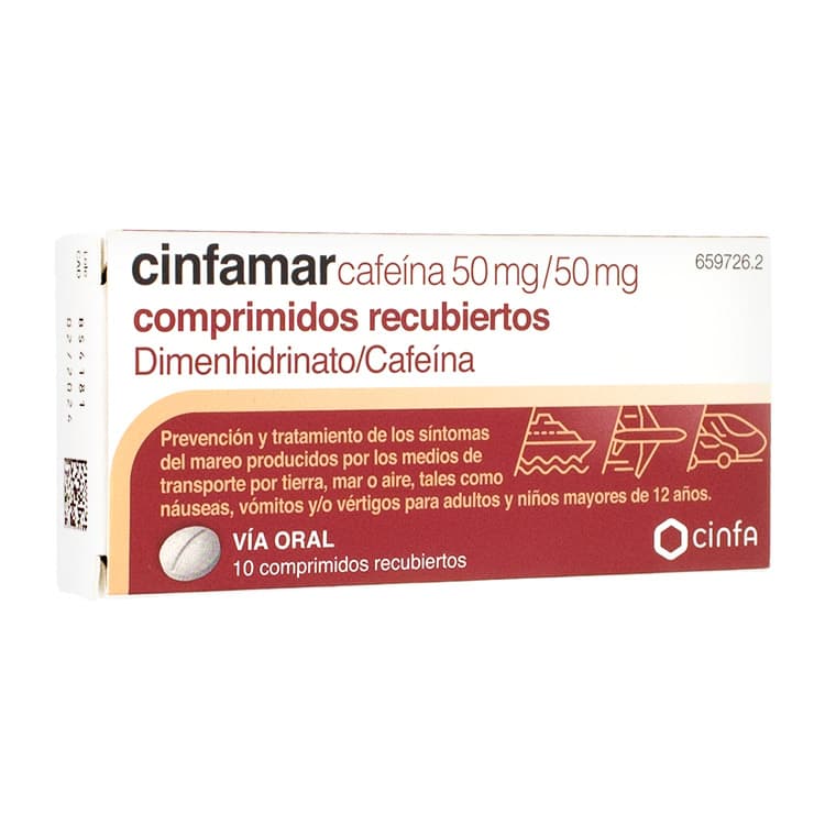 Cinfamar CAFEINA 50 mg/50 mg Comprimidos Recubiertos – Prospecto y Usos