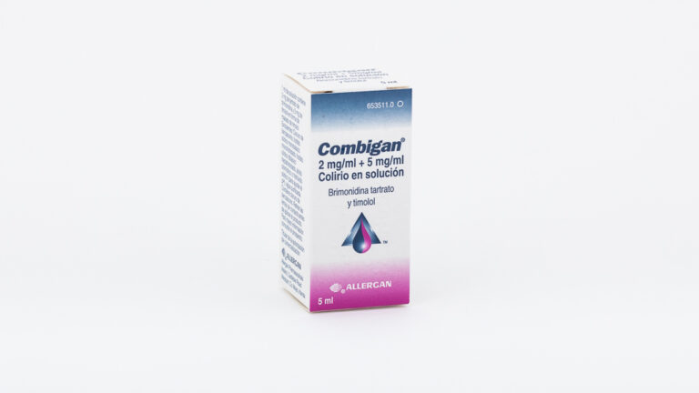 Combigan: Efectos secundarios y prospecto completo del colirio en solución combigan 2 mg/ml + 5 mg/ml