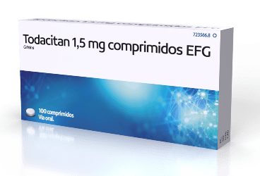 Comprar Todacitan online: Prospecto, Dosificación y Comprimidos EFG 1,5 mg.