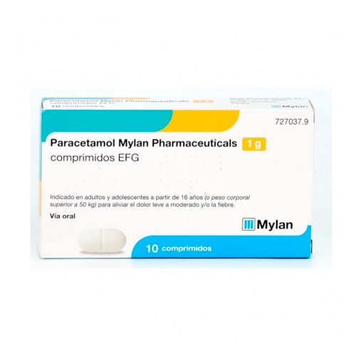 Comprimidos EFG Mylan: Prospecto y dosificación del Paracetamol Viatris 1 g