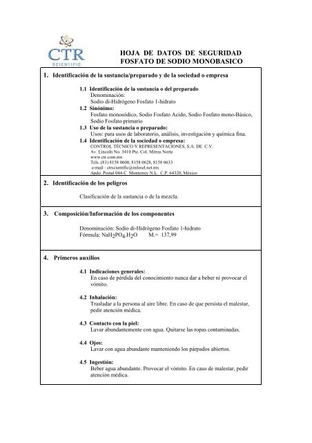 Concentrado de Fosfato Monosódico 1M: Ficha Técnica y dosis recomendada