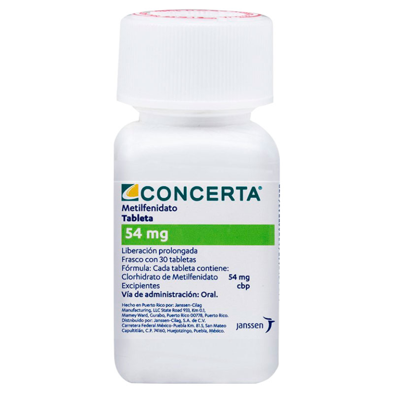 Concerta 54 mg precio: Ficha técnica y características de los comprimidos de liberación prolongada