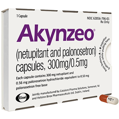 Conoce los beneficios y usos de las cápsulas duras de Akynzeo 300 mg/0,5 mg prospecto