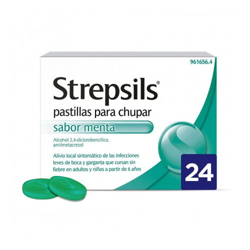 Contraindicaciones de la hierbabuena en las pastillas para chupar Strepsils sabor menta