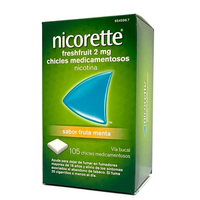 Cuántas calorías tiene el chicle Nicorette Freshfruit 2 mg: Información nutricional