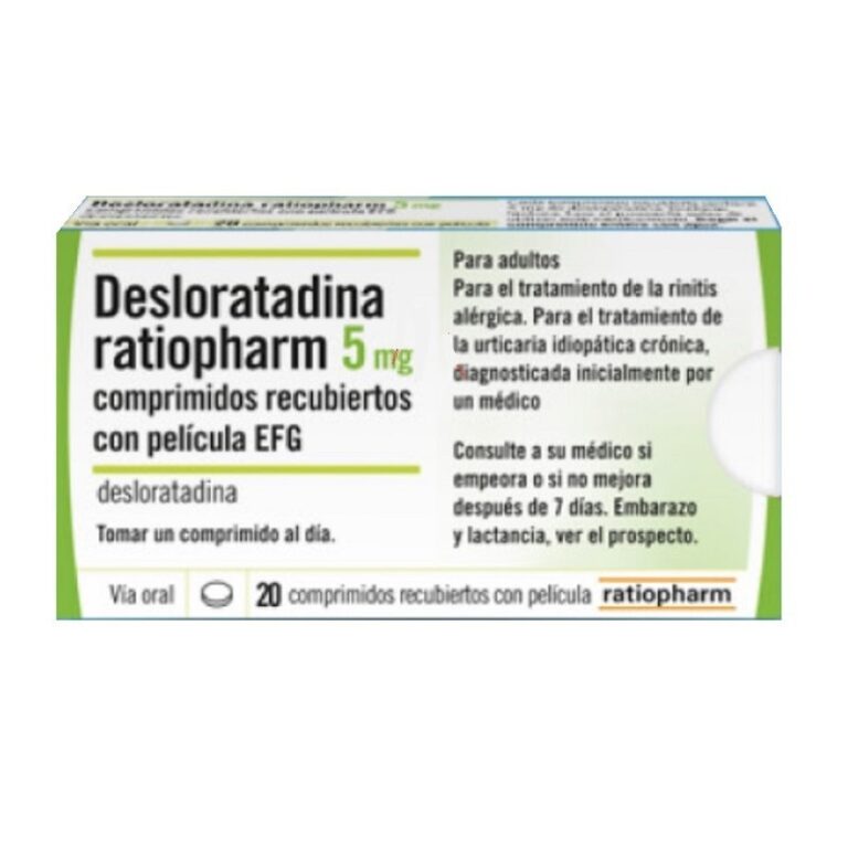 Desloratadina sin receta – Información sobre Desloratadina Teva 5 mg comprimidos recubiertos con película EFG