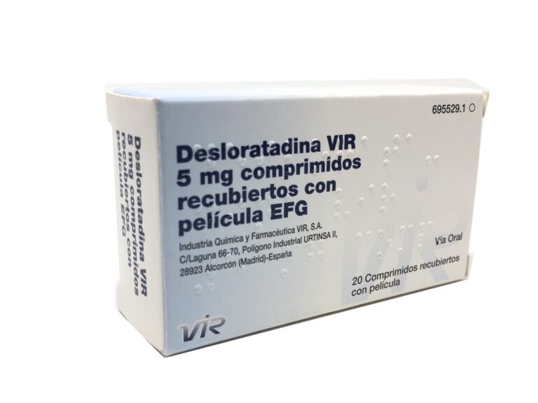 Desloratadina VIR 5 mg: ficha técnica, composición y uso | EFG pelícual 27 horas