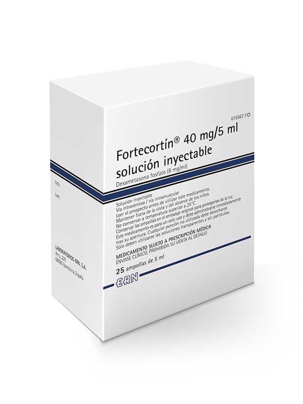 Dexametasona nombre comercial: Fortecortin 40 mg/5ml Solución Inyectable – Ficha Técnica