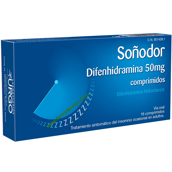 Difenhidramina 50 mg: Ficha técnica del Somnífero Soñodor