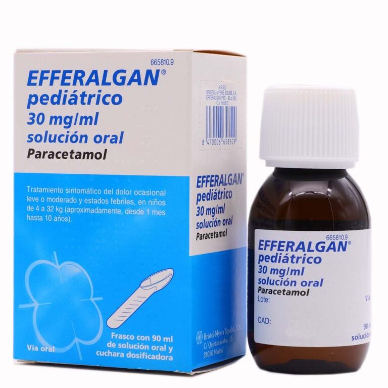 Dosis de Efferalgan pediátrico: 30mg/ml, solución oral – Ficha técnica y indicaciones