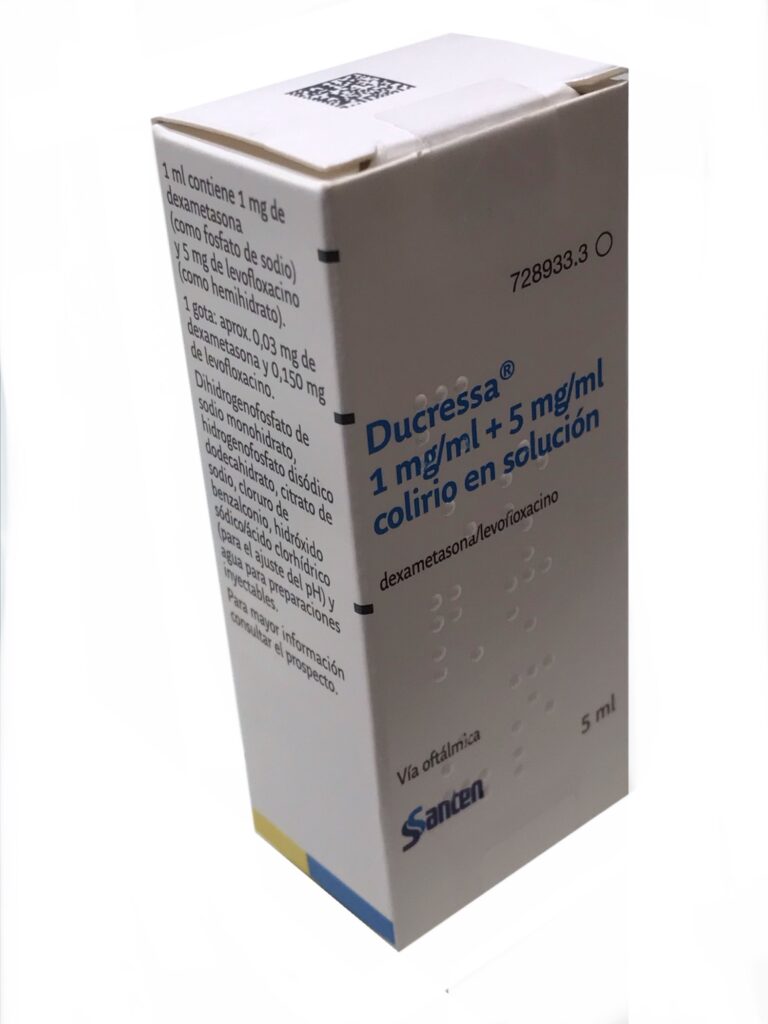 Ducressa 1 mg/ml + 5 mg/ml: Prospecto y uso del colirio en solución