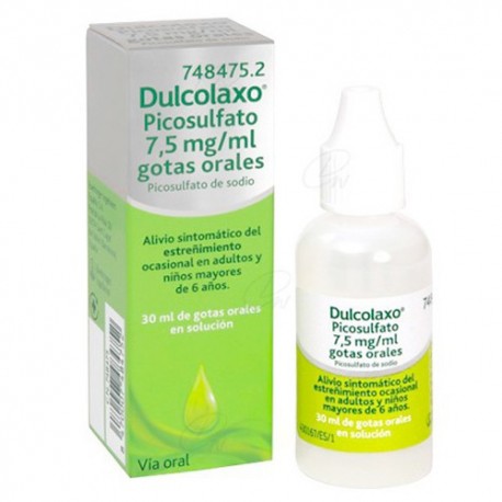 Dulcolaxo: Efectos secundarios de Picosulfato 7,5 mg/ml gotas orales