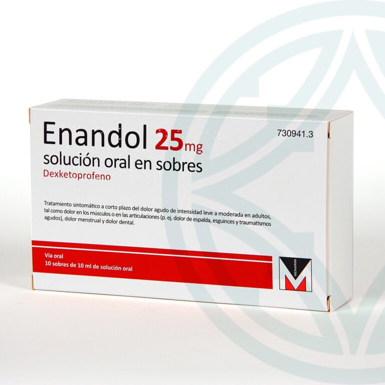 Enandol 25 mg: Solución oral en sobres contra el dolor de garganta