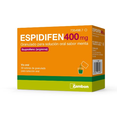 Espidifen Cola-Limón: Prospecto y dosis de Espidifen 600 mg granulado para solución oral