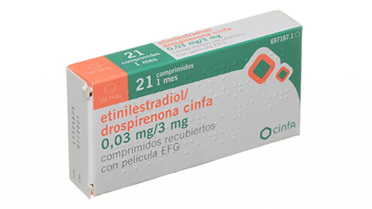 ETINILESTRADIOL/DROSPIRENONA 0,03 MG/3 MG: Prospecto y detalles de Cinfalab comprimidos recubiertos con película EFG