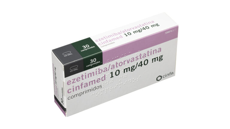 Ezetimiba/atorvastatina Cinfamed: Ficha técnica, dosis y presentación de 10mg/40mg comprimidos