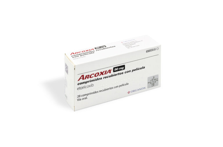 Ficha técnica: Arcoxia 90 mg, comprimidos recubiertos con película – información y dosificación