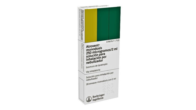 Ficha técnica Atrovent Monodosis 250 mcg/2ml: solución inhalable por nebulizador