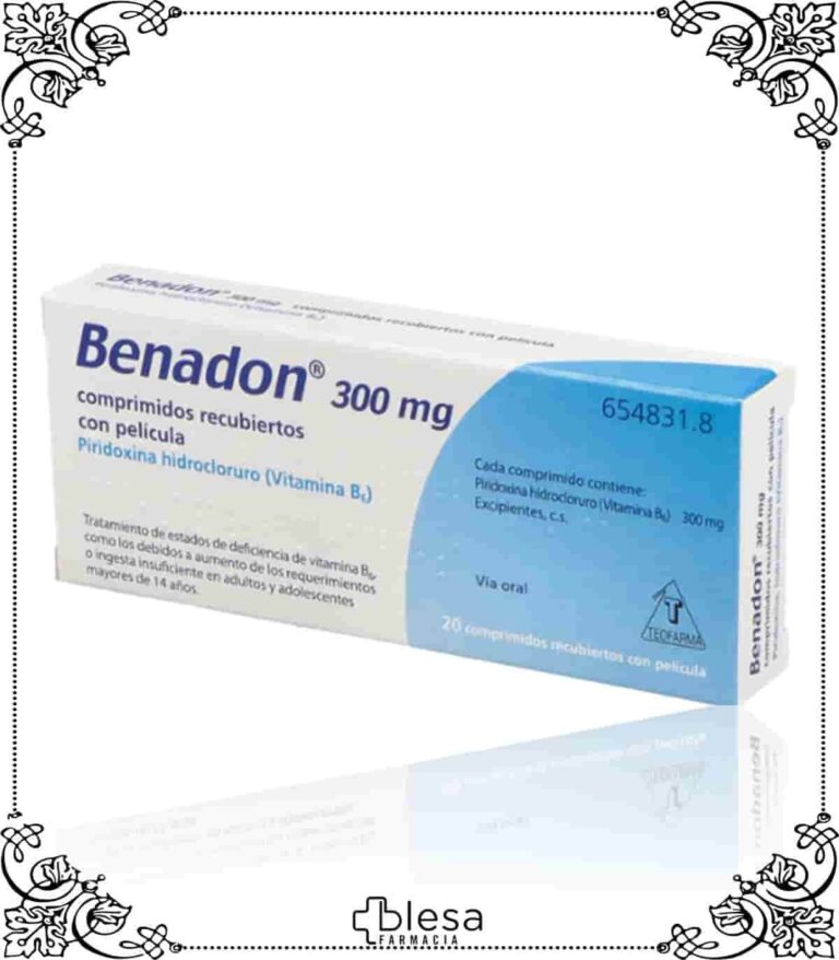 Ficha Técnica Benadon 300 mg: Información sobre la Solución Inyectable de Piridoxina 100 mg