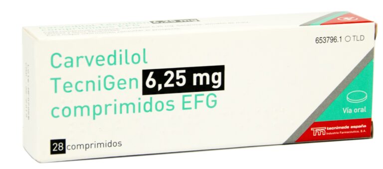 Ficha técnica Carvedilol AristoGen 6,25 mg: Comprimidos recubiertos con película EFG