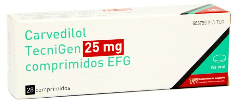 Ficha Técnica Carvedilol Tecnigen 25 mg: Beneficios, usos y efectos