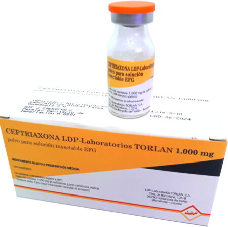 Ficha Técnica de Ceftriaxona LDP Torlan 1G: Tratamiento efectivo para pielonefritis