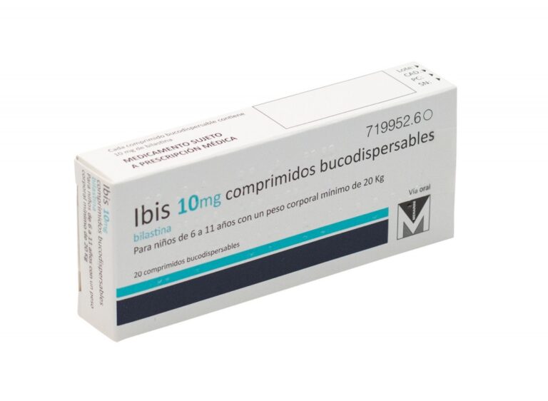 Ficha técnica de ibis 10 mg: Comprimidos bucodispersables