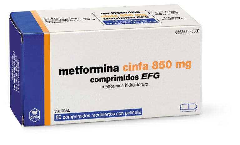 Ficha Técnica de Metformina Cinfa 850 mg: Comprimidos Recubiertos con Película EFG