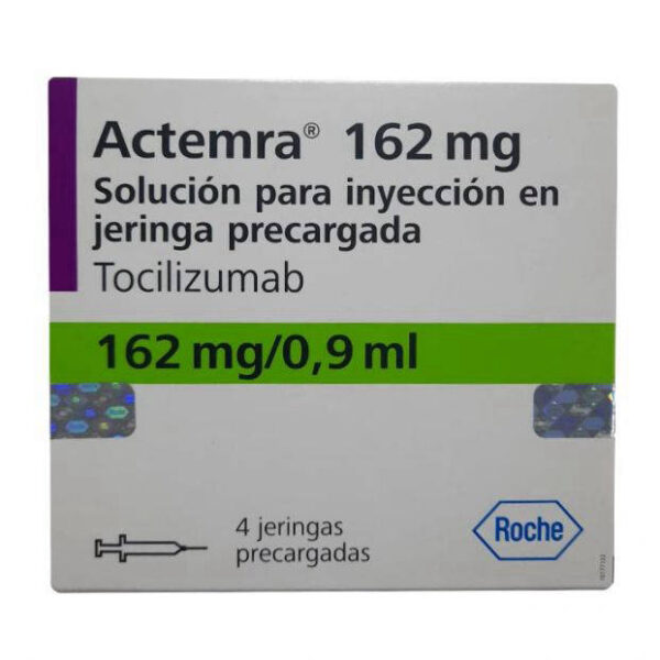 Ficha Técnica de RoActemra 162 mg: Solución Inyectable en Jeringa Precargada Factor Reumatoide 0-14