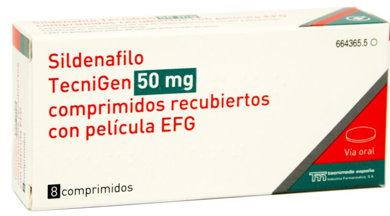 Ficha técnica de Sildenafil Apotex 50 mg: Comprimidos recubiertos con película EFG