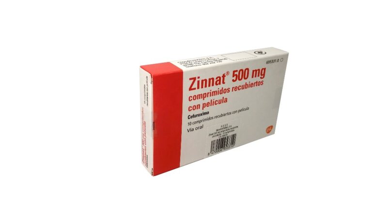 Ficha Técnica de Zinnat 500 mg: Comprimidos Recubiertos con Película