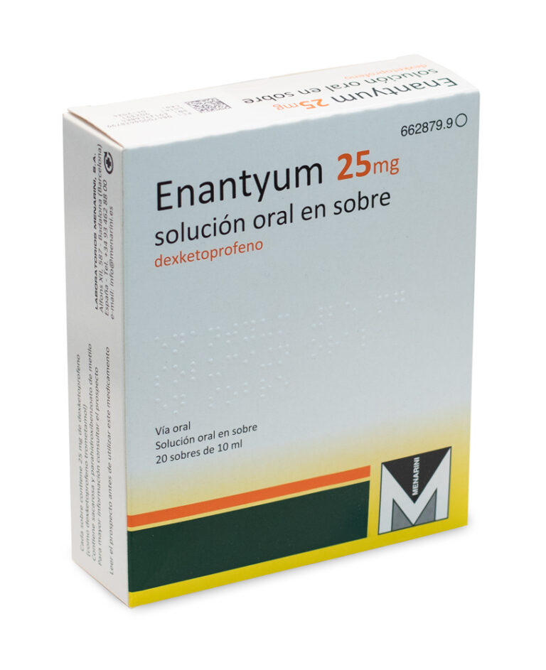 Ficha Técnica Enantyum 25 mg: Solución Oral en Sobre Bebible